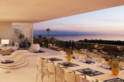 Design Hills terrace dining sea view